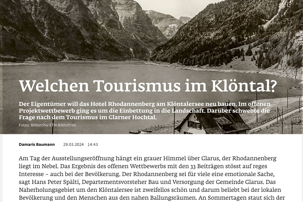 Online-Bericht auf Hochparterre