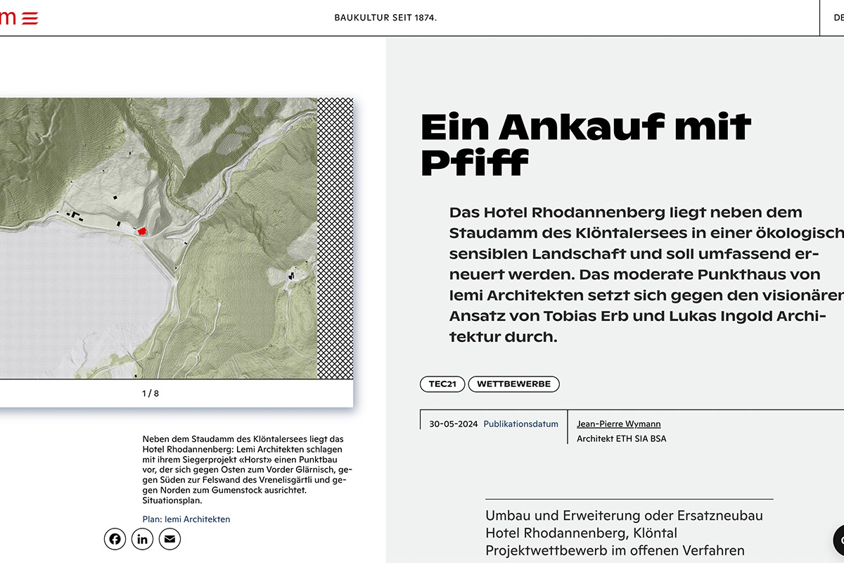 Medienbericht auf espazium
